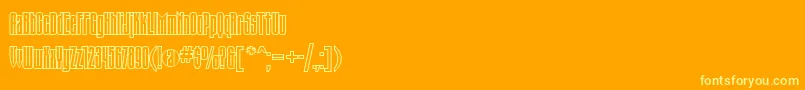 TauerncttRegular Font – Yellow Fonts on Orange Background
