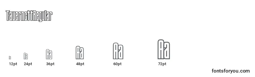 TauerncttRegular Font Sizes