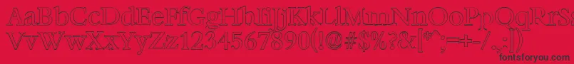 BernsteinoutlineRegular Font – Black Fonts on Red Background