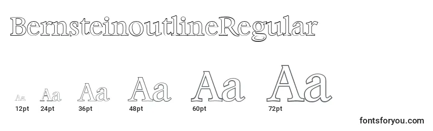 Размеры шрифта BernsteinoutlineRegular