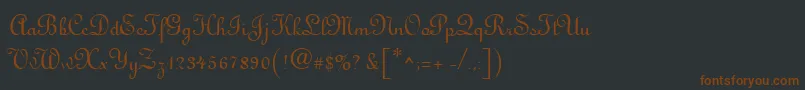 Antigua Font – Brown Fonts on Black Background