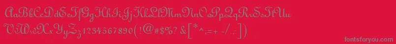 Antigua Font – Gray Fonts on Red Background