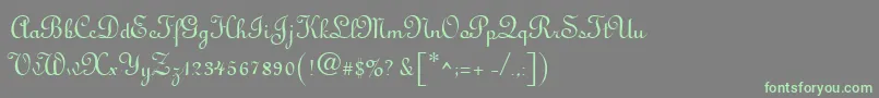 Antigua Font – Green Fonts on Gray Background