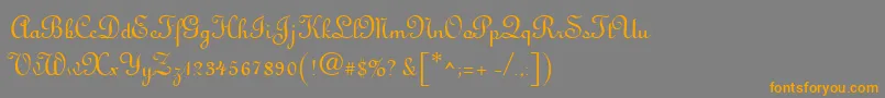 Antigua Font – Orange Fonts on Gray Background