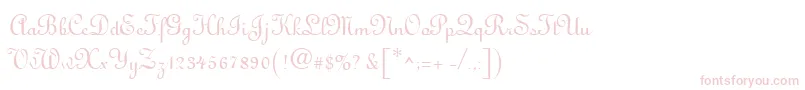 Antigua Font – Pink Fonts on White Background