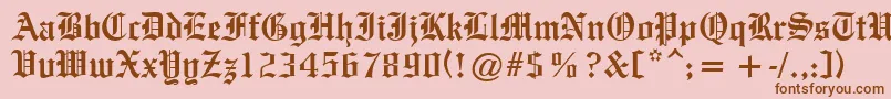 OldeEnglishe Font – Brown Fonts on Pink Background