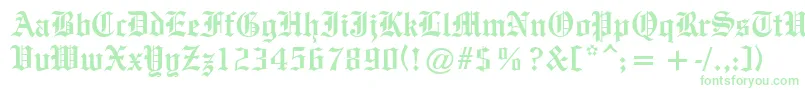 OldeEnglishe Font – Green Fonts on White Background