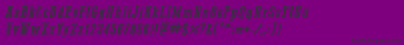 Шрифт Go2OldWesternItalic – чёрные шрифты на фиолетовом фоне
