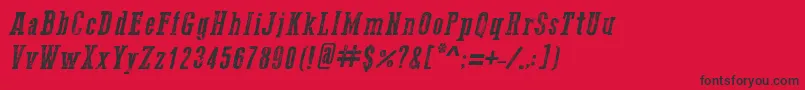 Go2OldWesternItalic Font – Black Fonts on Red Background