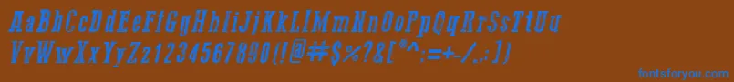 Go2OldWesternItalic Font – Blue Fonts on Brown Background