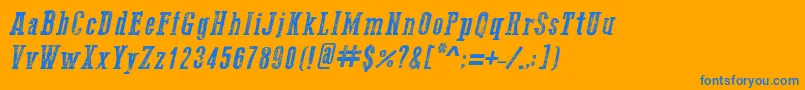 Go2OldWesternItalic Font – Blue Fonts on Orange Background