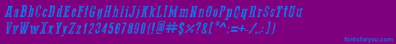 Go2OldWesternItalic Font – Blue Fonts on Purple Background