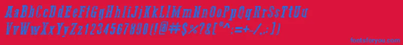 Go2OldWesternItalic Font – Blue Fonts on Red Background