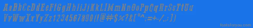 Go2OldWesternItalic Font – Gray Fonts on Blue Background