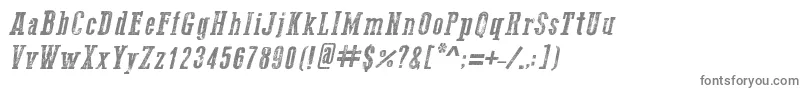 フォントGo2OldWesternItalic – 白い背景に灰色の文字