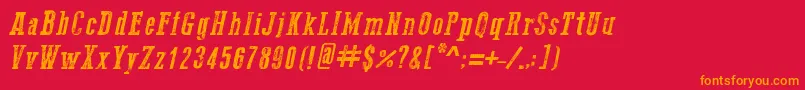 Go2OldWesternItalic Font – Orange Fonts on Red Background
