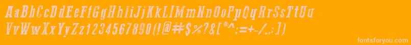 Go2OldWesternItalic Font – Pink Fonts on Orange Background