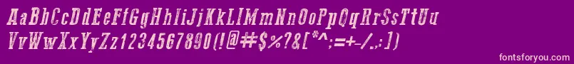 Go2OldWesternItalic Font – Pink Fonts on Purple Background