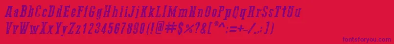Go2OldWesternItalic Font – Purple Fonts on Red Background