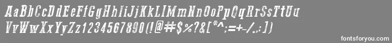 フォントGo2OldWesternItalic – 灰色の背景に白い文字