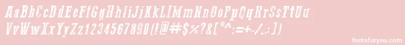 Go2OldWesternItalic Font – White Fonts on Pink Background