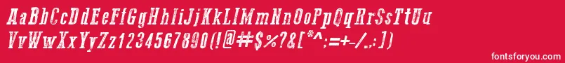 フォントGo2OldWesternItalic – 赤い背景に白い文字