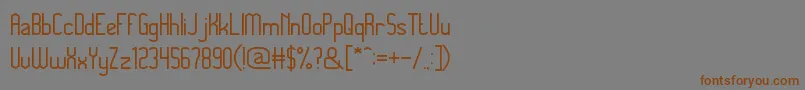 Fonte MegapolitanJakartaThin – fontes marrons em um fundo cinza