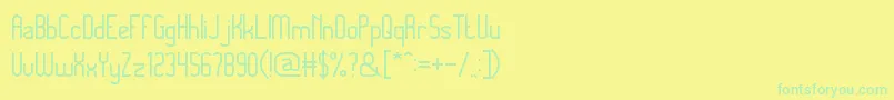 MegapolitanJakartaThin Font – Green Fonts on Yellow Background