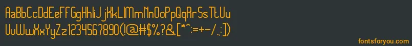 Fonte MegapolitanJakartaThin – fontes laranjas em um fundo preto