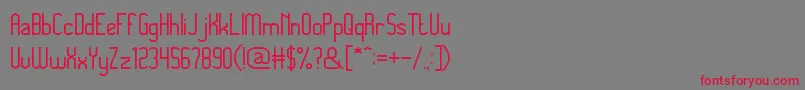 MegapolitanJakartaThin Font – Red Fonts on Gray Background