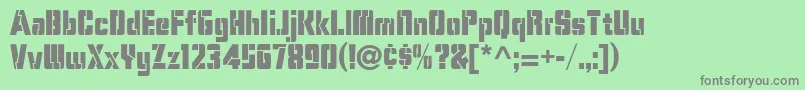 SanasoftCameron.Kz Font – Gray Fonts on Green Background