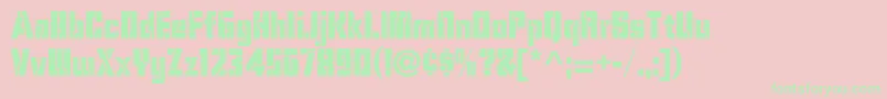 SanasoftCameron.Kz Font – Green Fonts on Pink Background