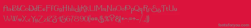 Summertime Font – Gray Fonts on Red Background