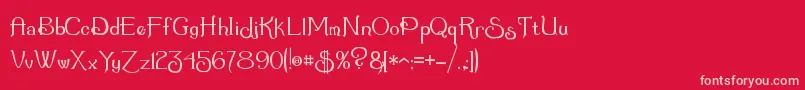 Summertime Font – Pink Fonts on Red Background