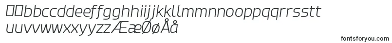 EsphimereLightItalic-fontti – tanskankieliset fontit