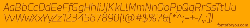 EsphimereLightItalic Font – Brown Fonts on Orange Background