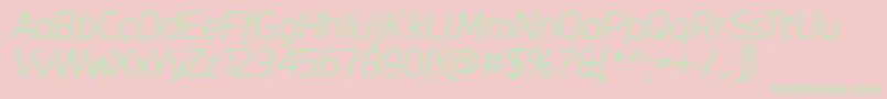 EsphimereLightItalic-Schriftart – Grüne Schriften auf rosa Hintergrund