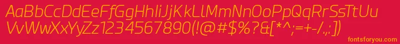 EsphimereLightItalic Font – Orange Fonts on Red Background