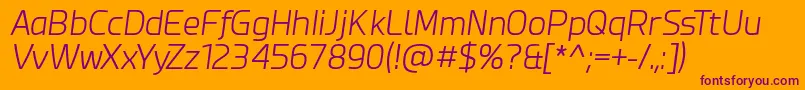 EsphimereLightItalic Font – Purple Fonts on Orange Background