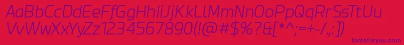 EsphimereLightItalic Font – Purple Fonts on Red Background