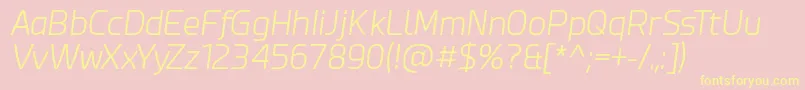 EsphimereLightItalic Font – Yellow Fonts on Pink Background