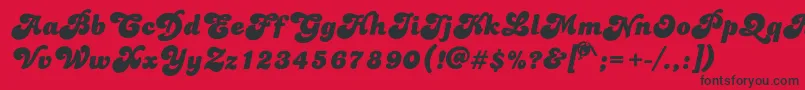 Dolphins Font – Black Fonts on Red Background
