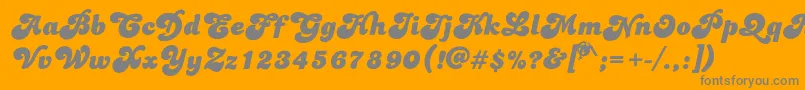 Dolphins Font – Gray Fonts on Orange Background