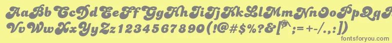 Dolphins Font – Gray Fonts on Yellow Background