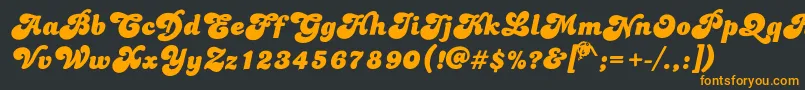 Dolphins Font – Orange Fonts on Black Background