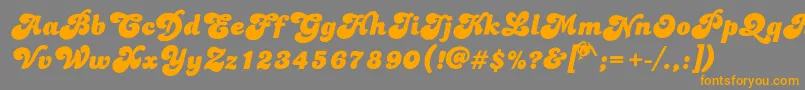 Dolphins Font – Orange Fonts on Gray Background