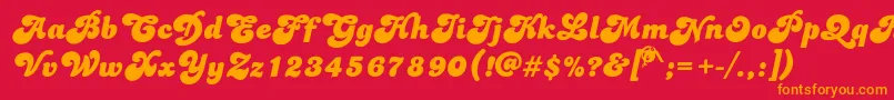 Dolphins Font – Orange Fonts on Red Background