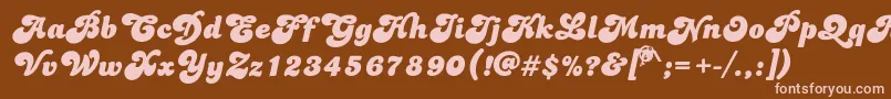 Dolphins Font – Pink Fonts on Brown Background