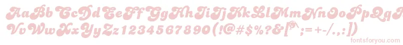 Dolphins Font – Pink Fonts on White Background