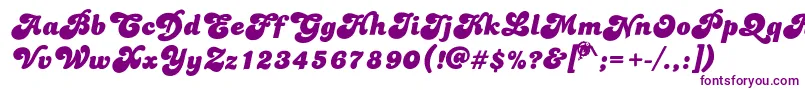 Dolphins Font – Purple Fonts on White Background